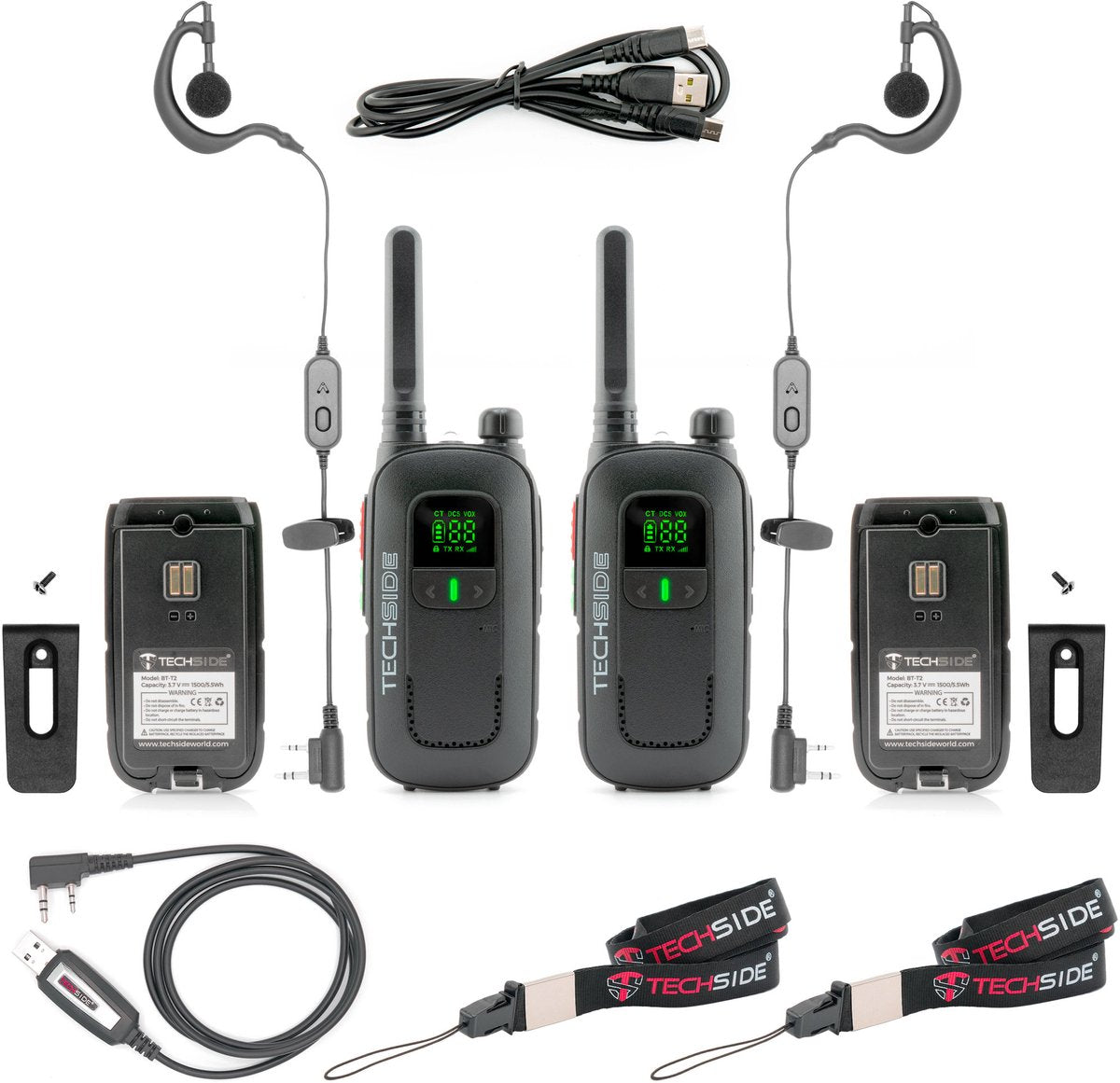 TS-T2 Walkie-Talkie Set (2 Stuks)
