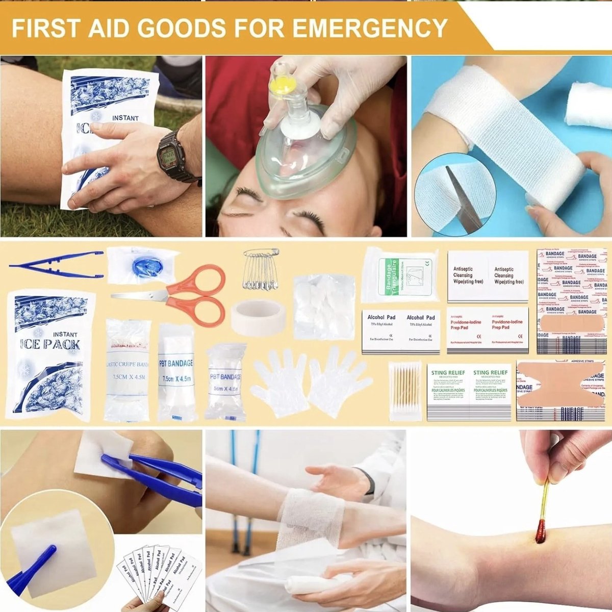 Survival Kit 65-delig – EHBO Noodpakket met Survivaluitrusting