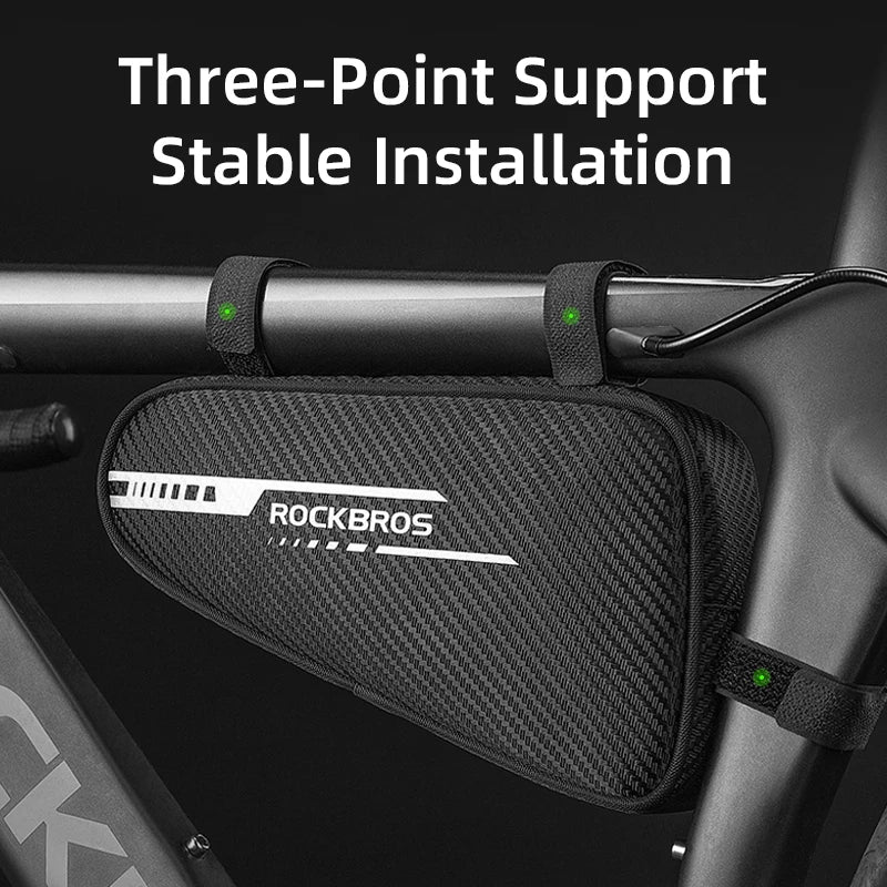 1,2L reflecterende driehoekige fietsframetas met zijvakken