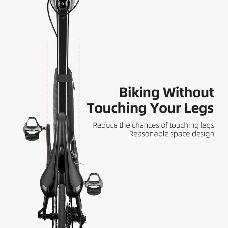 1,2L reflecterende driehoekige fietsframetas met zijvakken