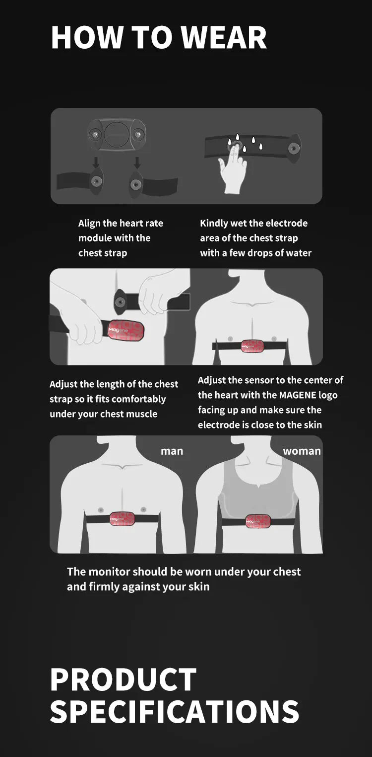 H603 Hartslagmonitor – Borstband