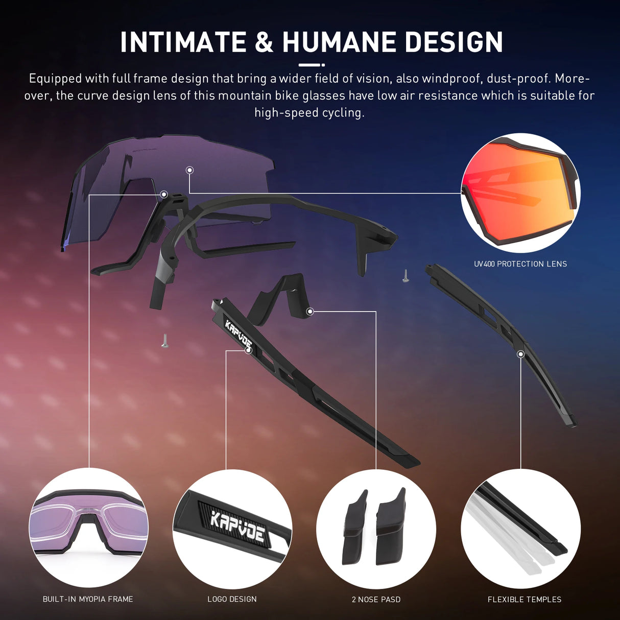 Fietsbril KE9022 - incl. 4 lenzen