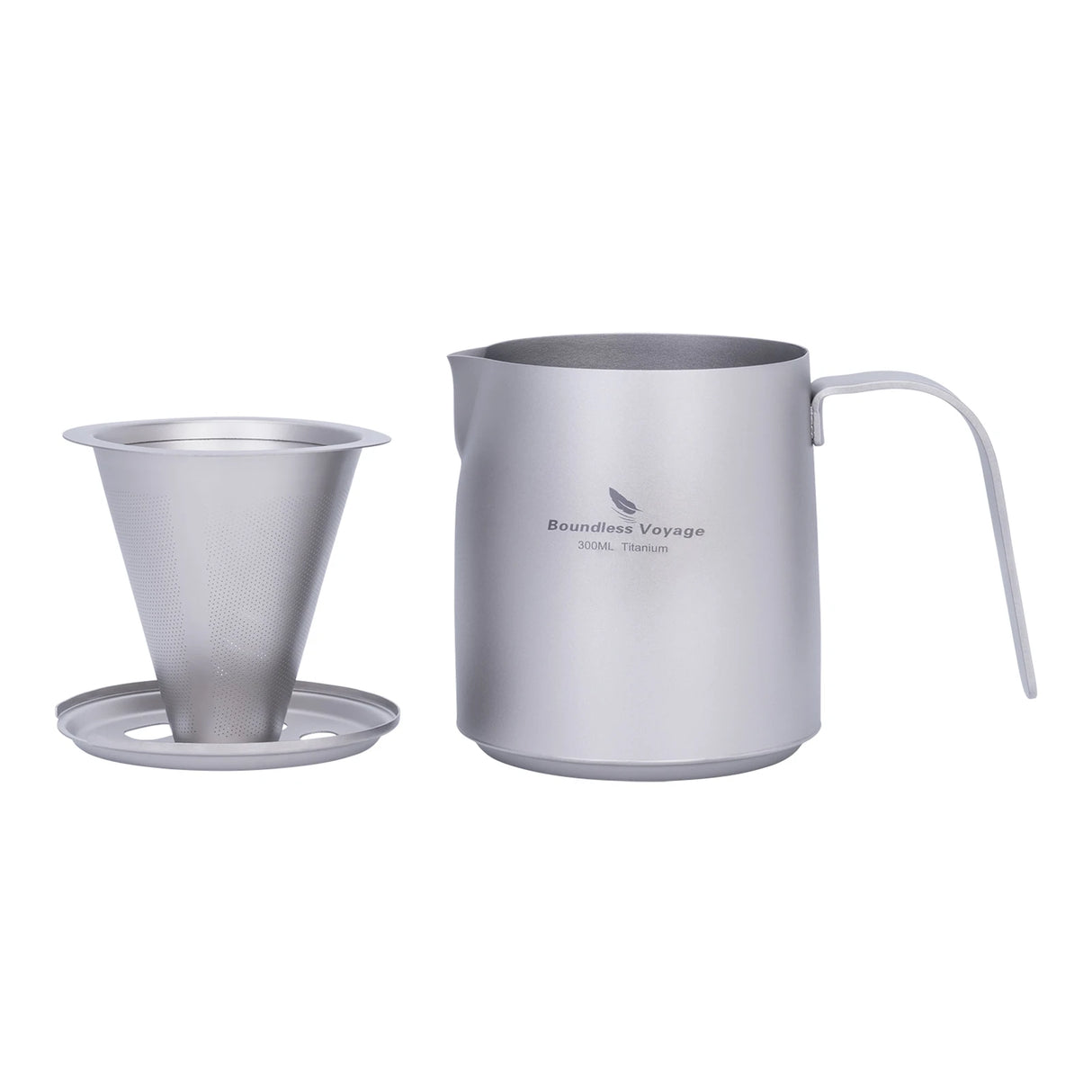 Titanium Pour-Over Koffiebeker met Afneembaar Filter