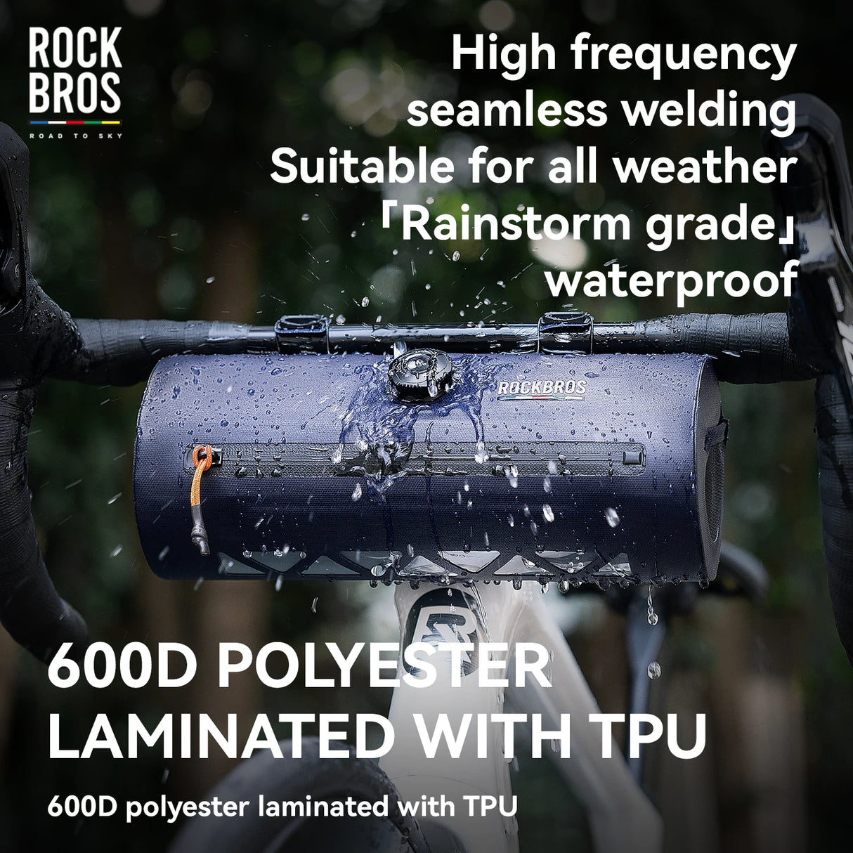 Draagbare regenbestendige MTB fiets stuurtas met een inhoud van 2 liter