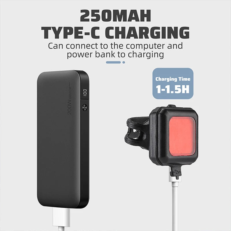Compact Achterlicht - 50 Lumen - USB-C Oplaadbaar