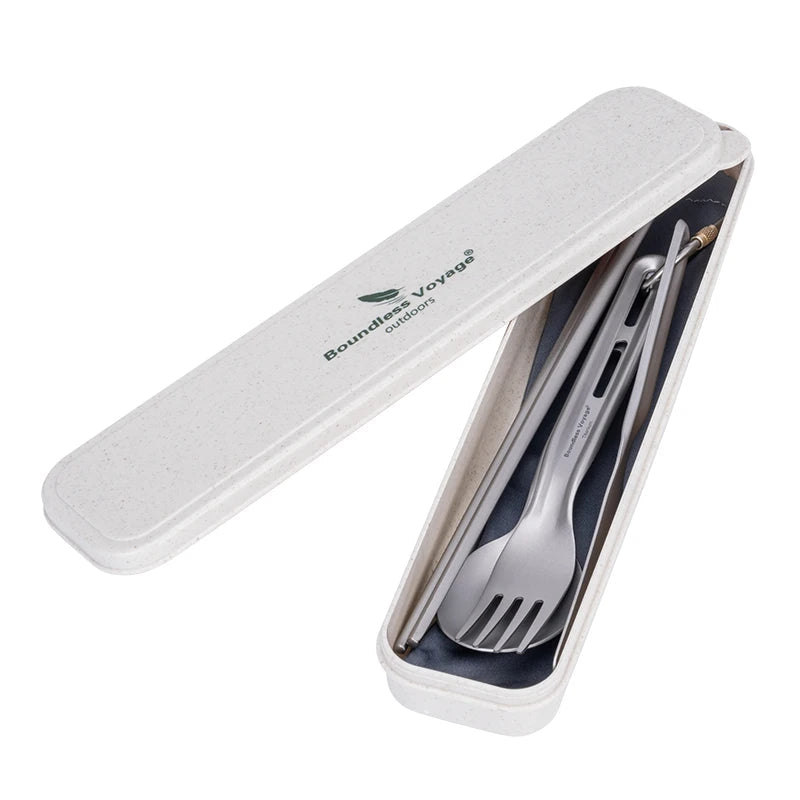 Titanium Campingbestek - 3-delig & 4-delig