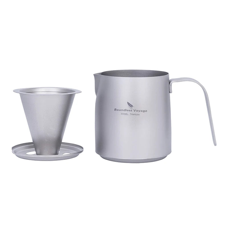 Titanium Pour-Over Koffiebeker met Afneembaar Filter