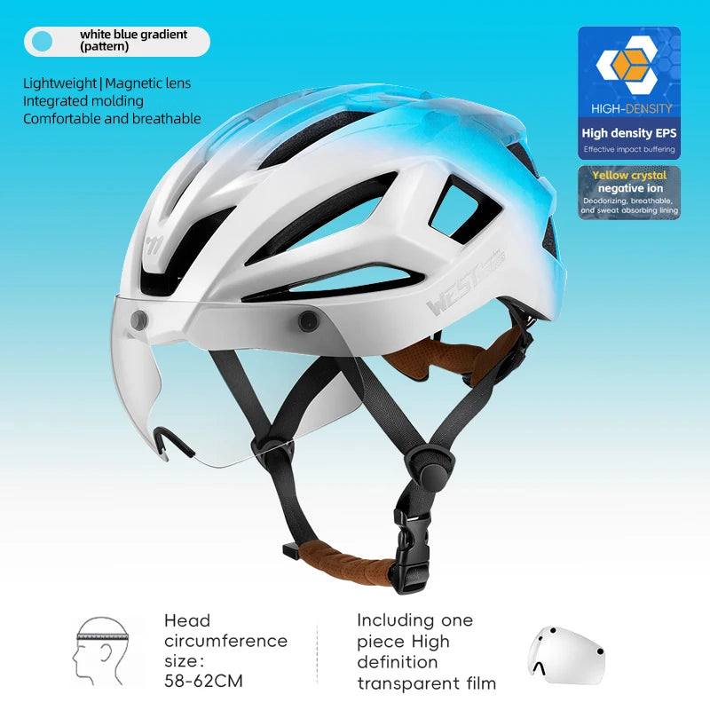 Fietshelm met Magnetische Bril