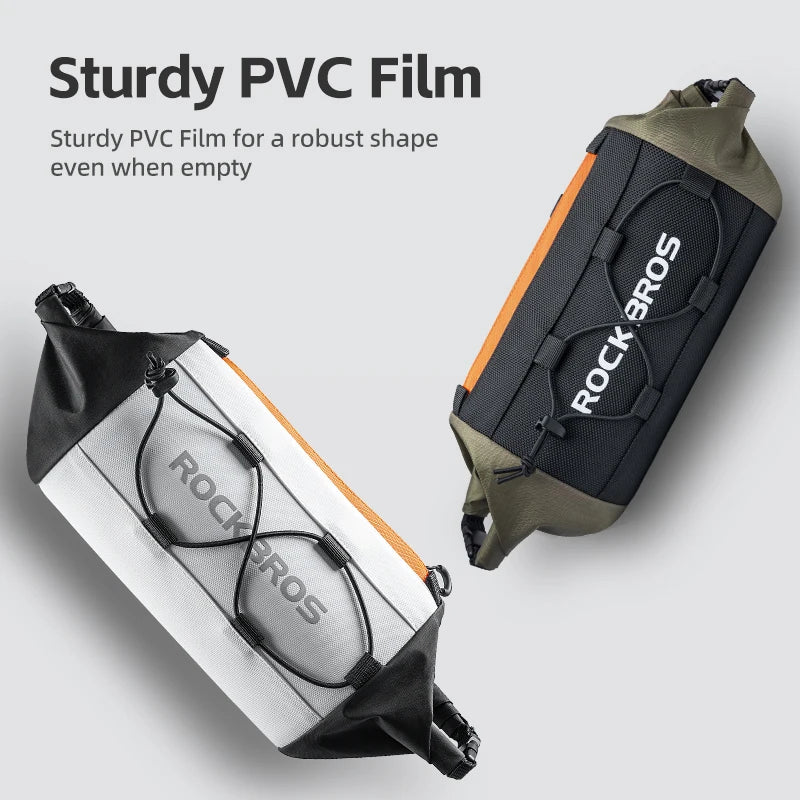 Waterdichte fietstas voor op het stuur met een inhoud van 2,4 liter