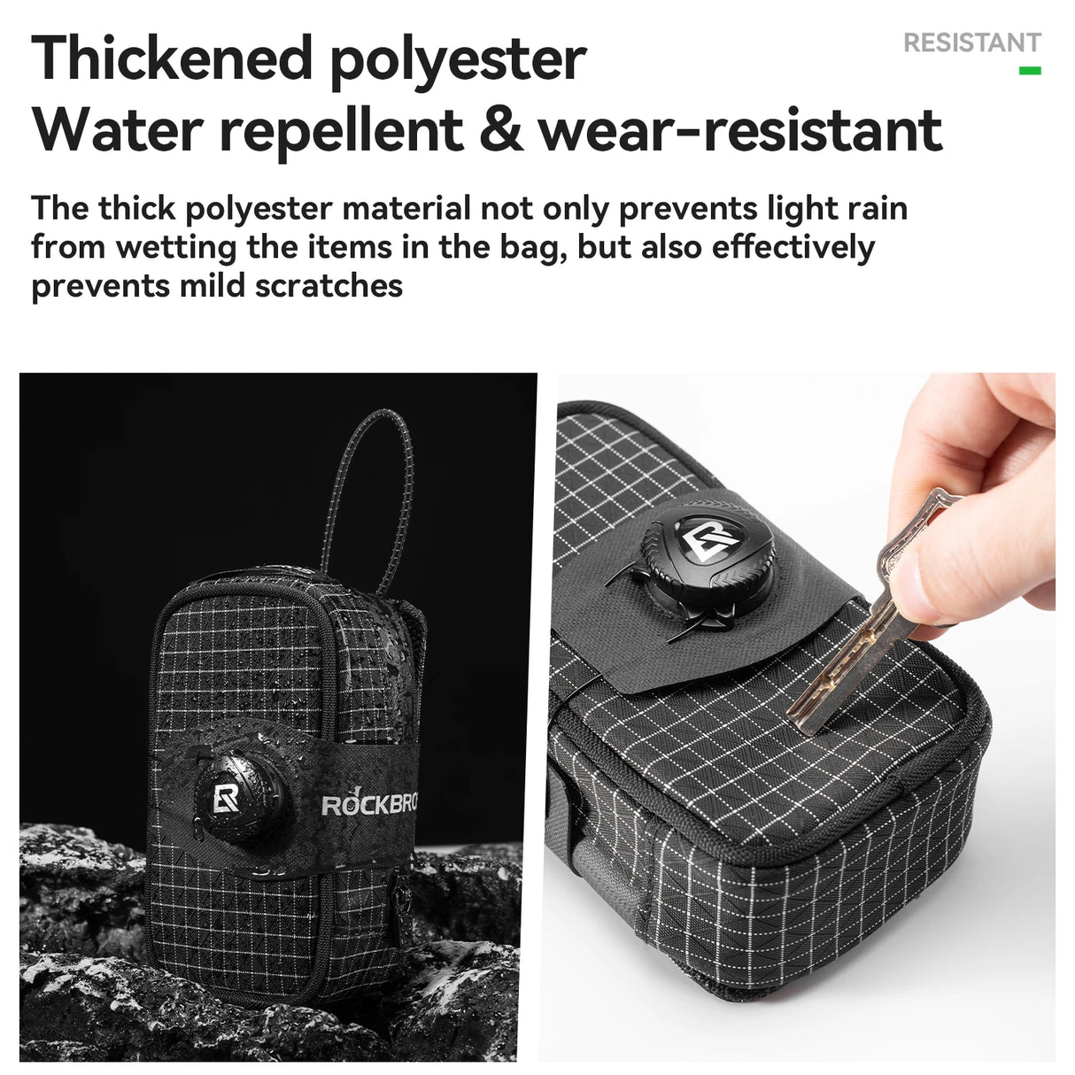 Multifunctionele fiets achtertas met veilige klep