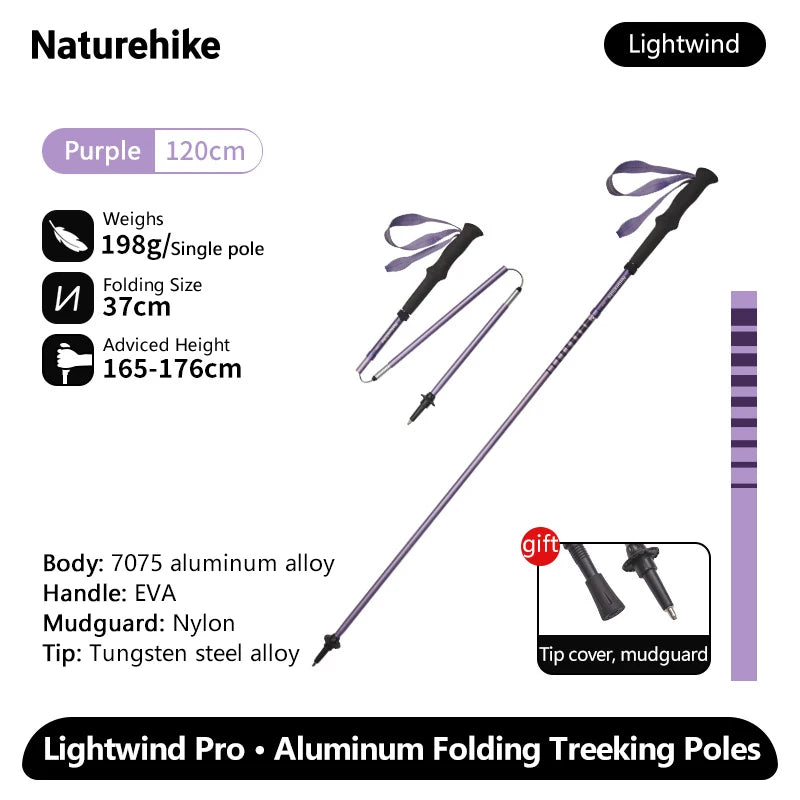 Ultralichte outdoor wandelstok voor hiking met aluminium schacht en EVA-handgreep