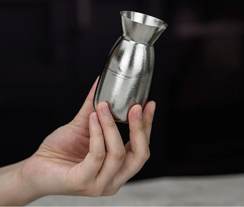 Titanium Sake Set – Karaf 150ml met 2 Mini Cups