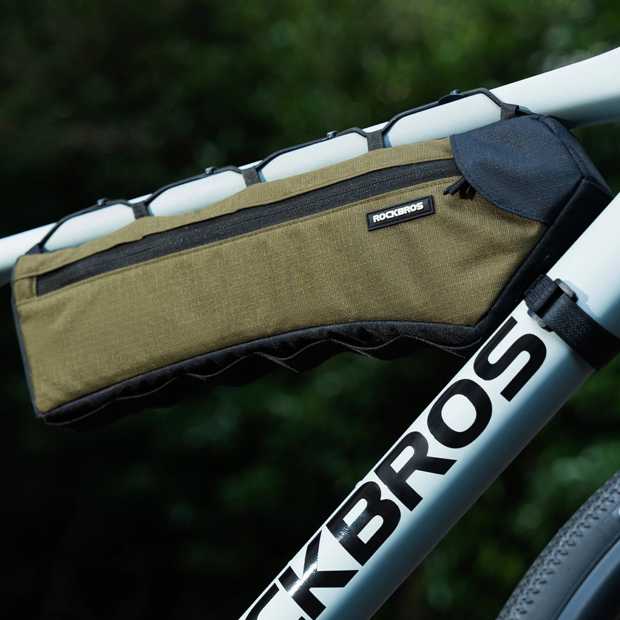 1,9L fietstas met grote capaciteit voor de bovenbuis, met beschermende klep