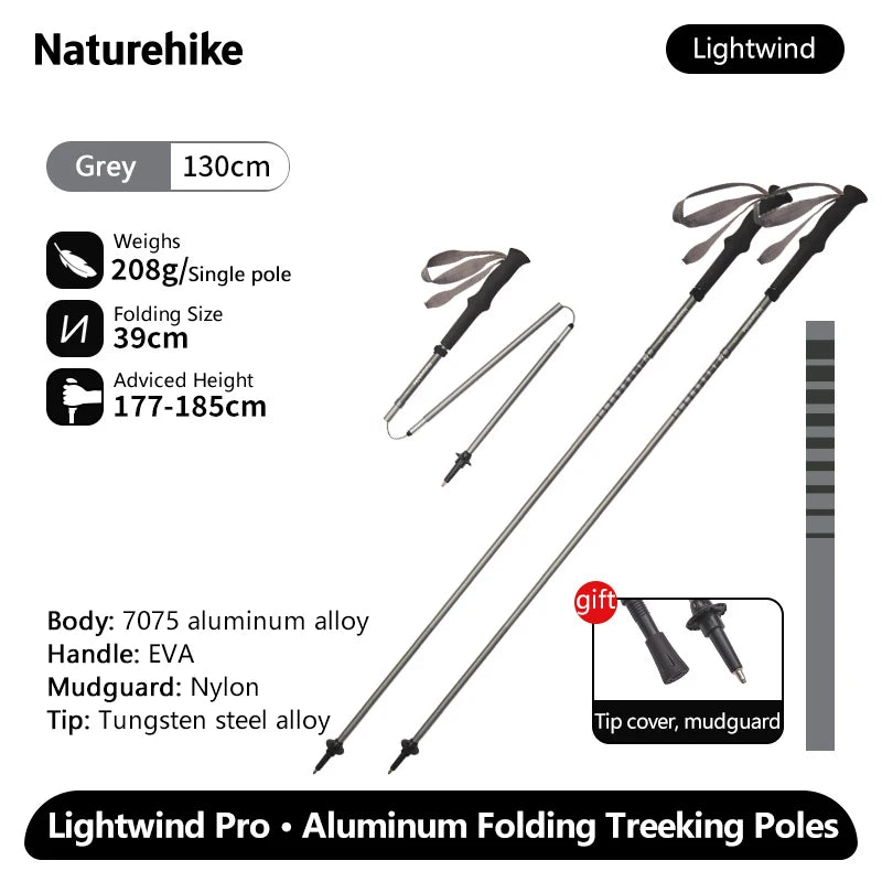 Ultralichte outdoor wandelstok voor hiking met aluminium schacht en EVA-handgreep