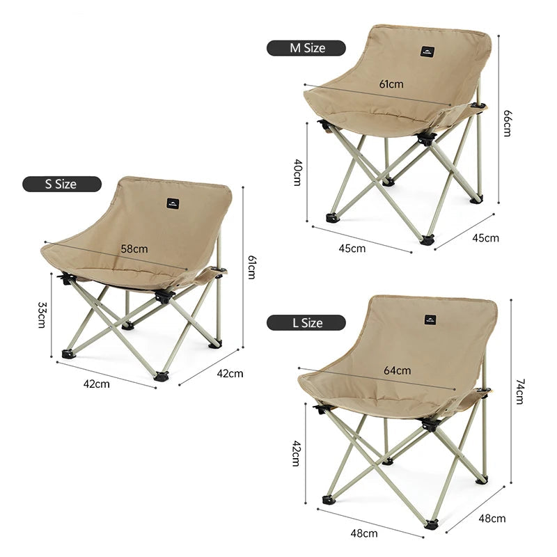 Opvouwbare outdoor camping- en wandelstoel met stalen frame en Oxford-stof