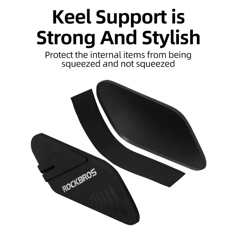 0,6 liter waterdichte achtertas voor fiets met gelamineerde ritssluiting