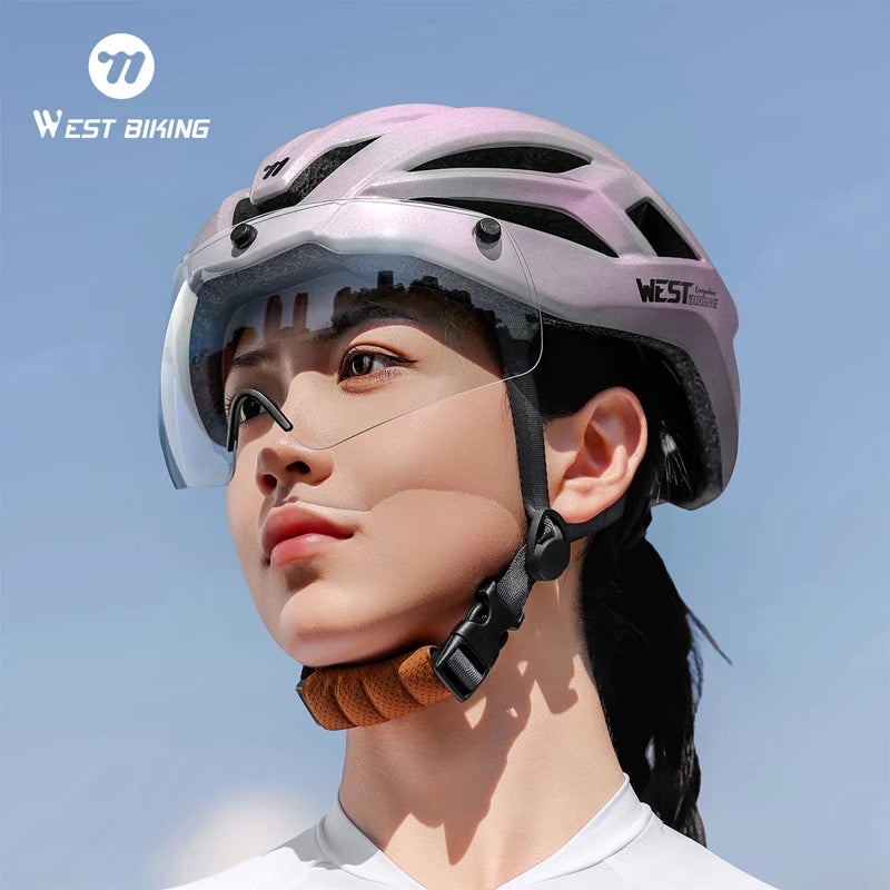 Fietshelm met Magnetische Bril