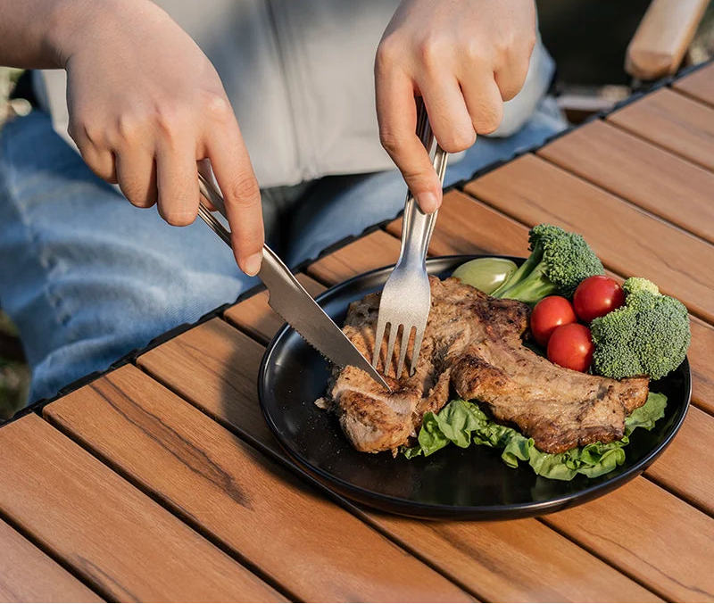 Titanium Campingbestek - 3-delig & 4-delig