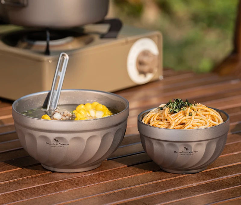 Dubbelwandige Titanium Kom - 500ml / 800ml