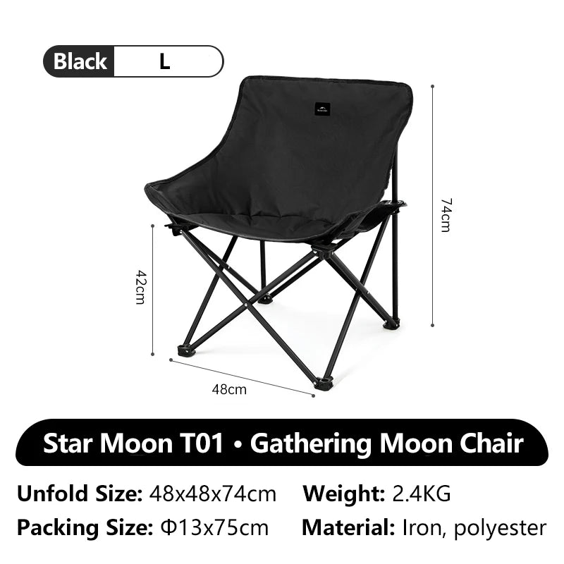 Opvouwbare outdoor camping- en wandelstoel met stalen frame en Oxford-stof