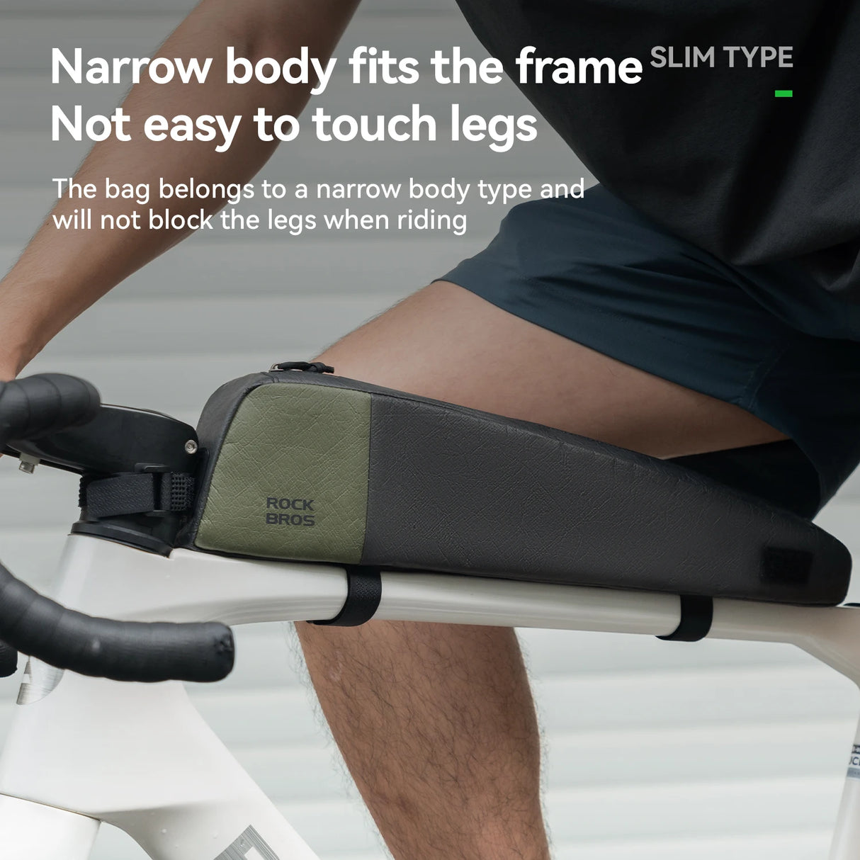 Tyvek bovenbuis fietstas met grote capaciteit, gemonteerd op het fietsframe