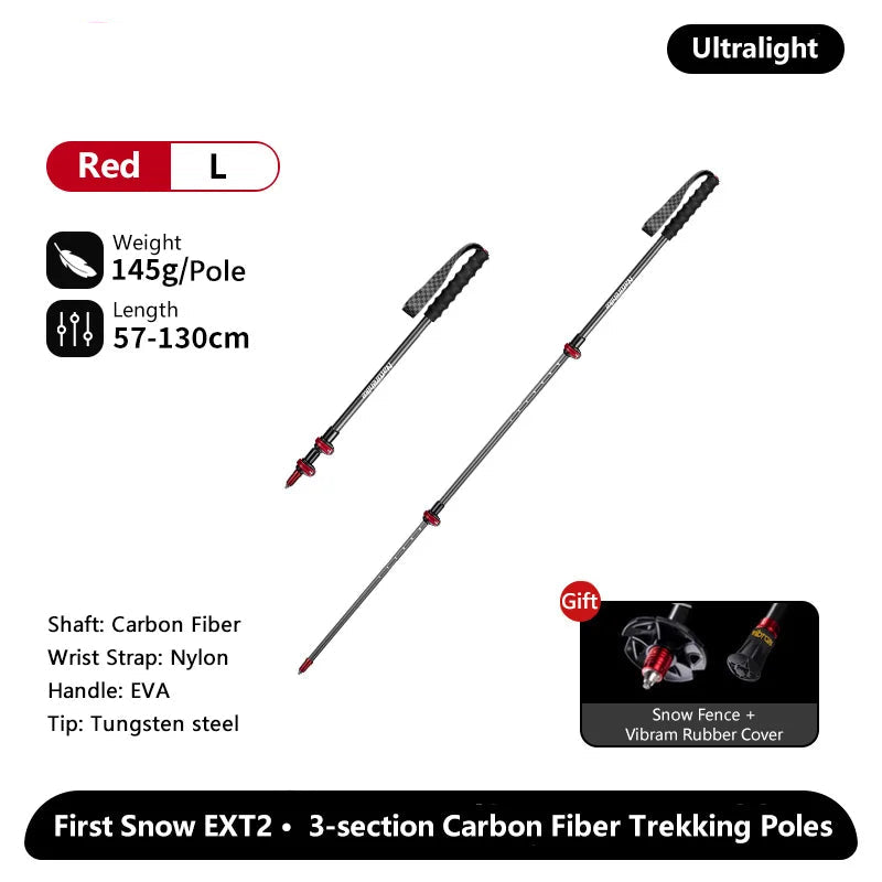 Carbonfiber wandelstokken met EVA-handgreep en wolfraamstalen punt