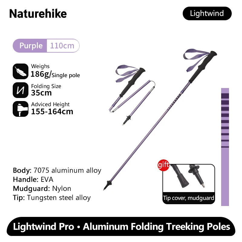 Ultralichte outdoor wandelstok voor hiking met aluminium schacht en EVA-handgreep