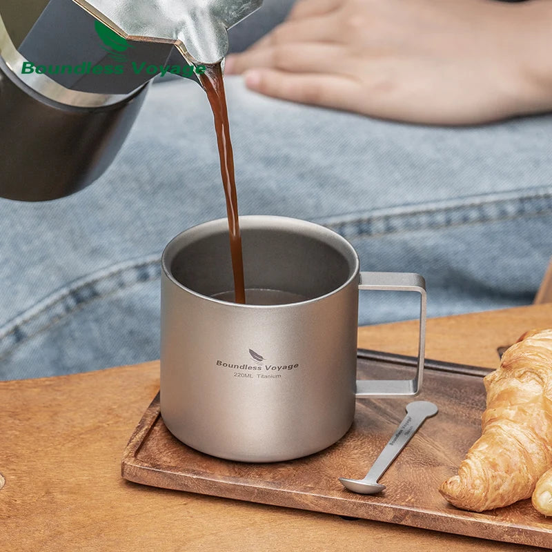 Titanium Dubbelwandige Koffiemok - 220ml