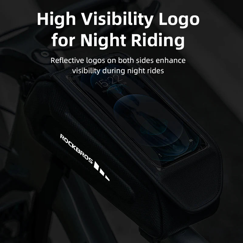 1,7L waterdichte fietsframetas voor de voorbuis, gemonteerd op de fietsbuis
