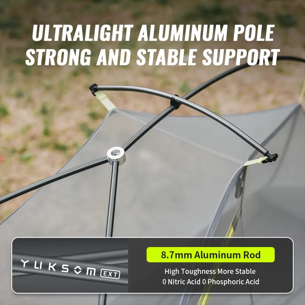 Ultralichte waterdichte 1-persoons trekking tent voor outdoor overnachtingen