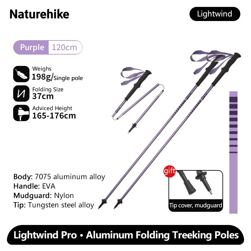 Ultralichte outdoor wandelstok voor hiking met aluminium schacht en EVA-handgreep