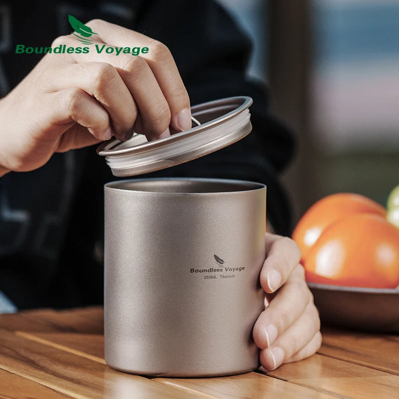 Titanium Mok Met Deksel