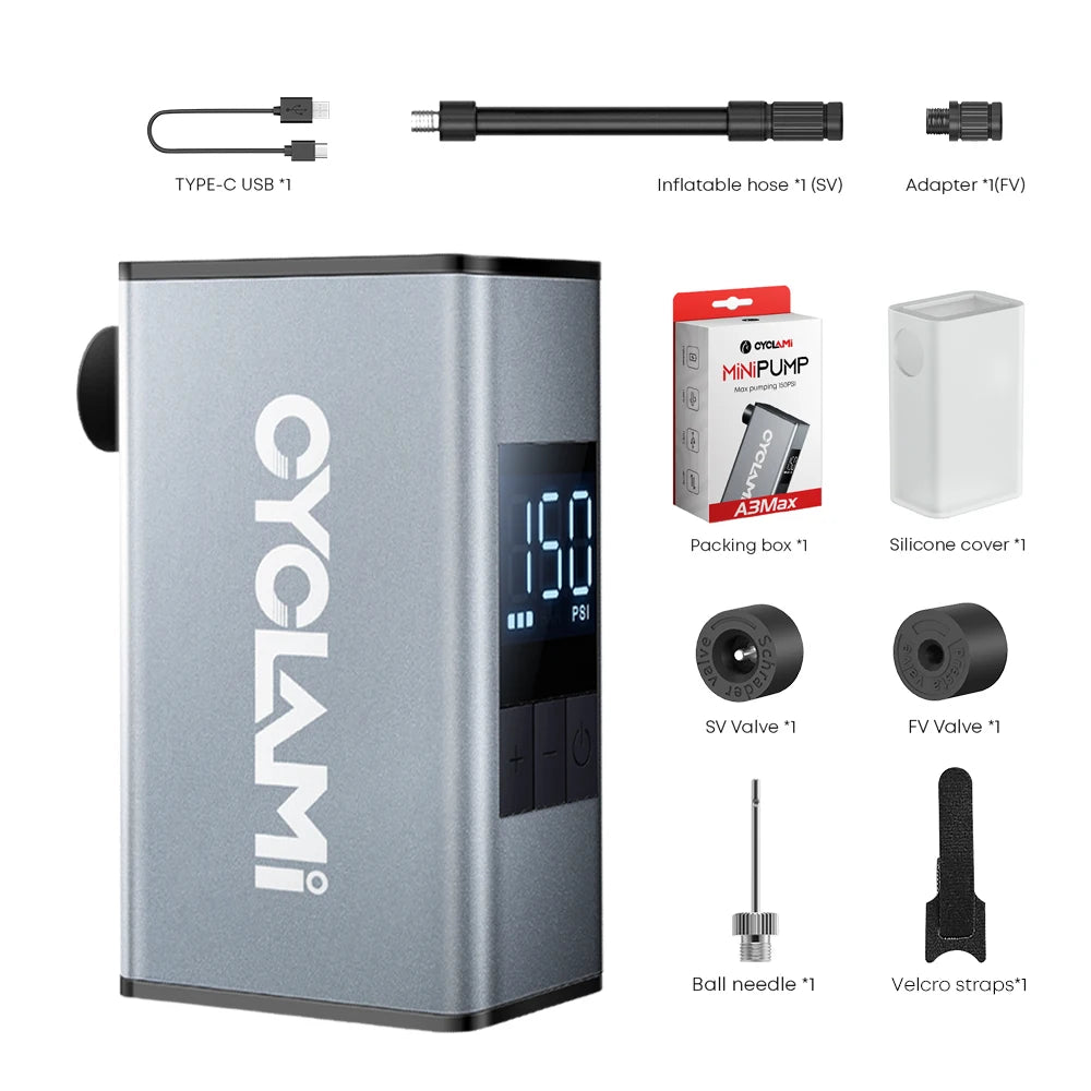A3 MAX 150 PSI Elektrische Fietspomp