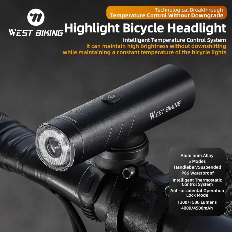 Fietsvoorlicht – 600/1200/1500 Lumen