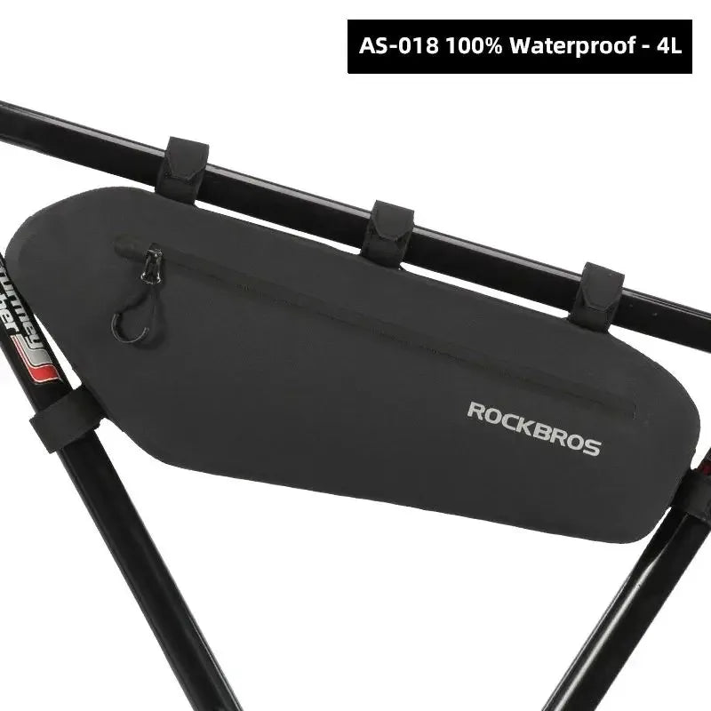 Waterdichte driehoekige fietsframe-pannier voor racefiets, gemonteerd in het frame
