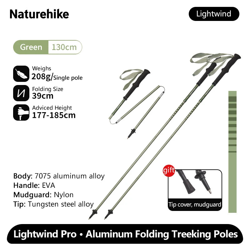 Ultralichte outdoor wandelstok voor hiking met aluminium schacht en EVA-handgreep