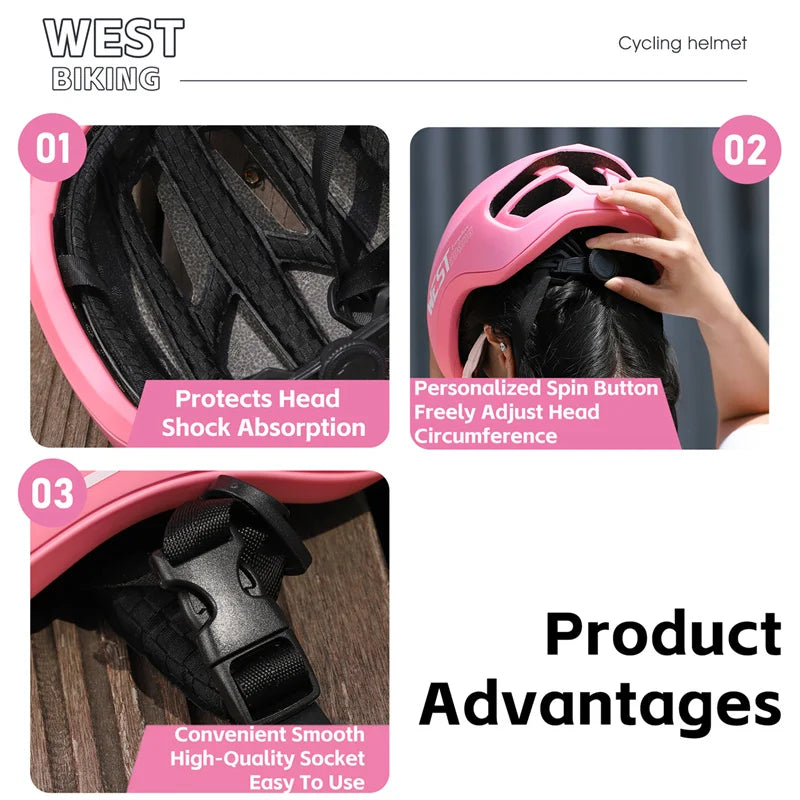 Dames Fietshelm met LED-verlichting - Pack Away