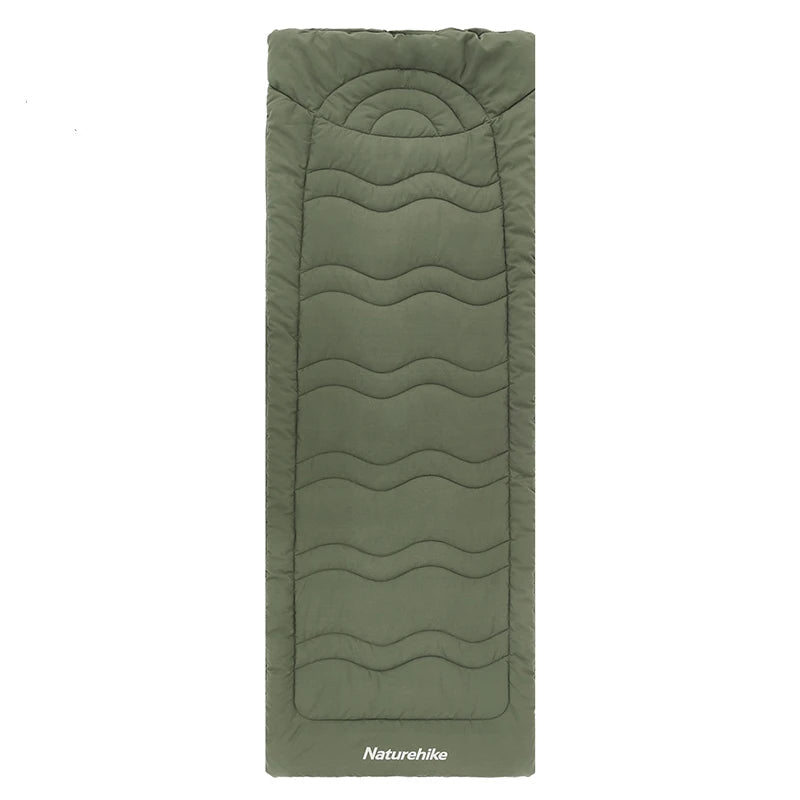 190×67 cm draagbare outdoor warmtemat met fluwelen oppervlak in groen