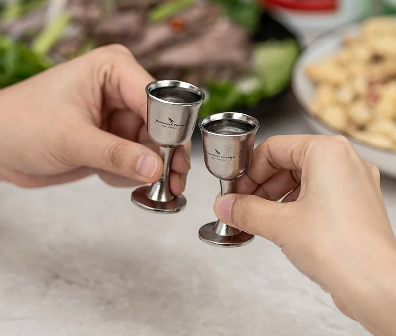 Titanium Sake Set – Karaf 150ml met 2 Mini Cups