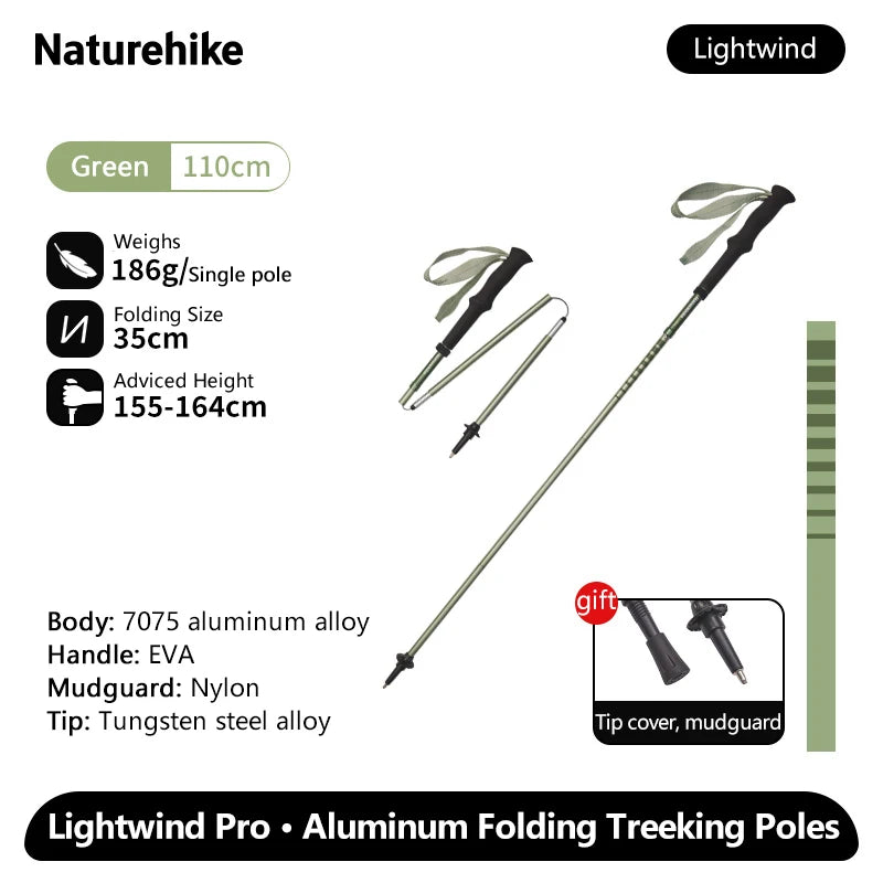 Ultralichte outdoor wandelstok voor hiking met aluminium schacht en EVA-handgreep