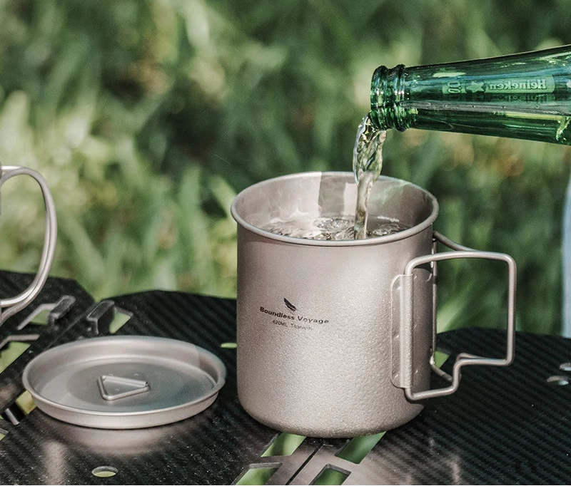 Titanium Cup met Deksel – 300ml & 420ml