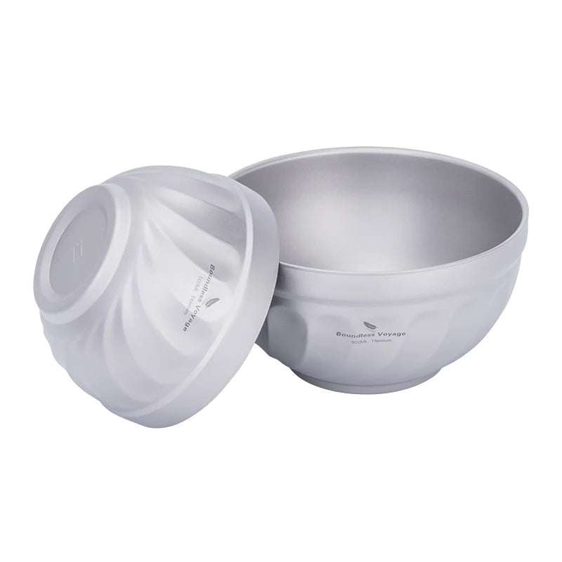 Dubbelwandige Titanium Kom - 500ml / 800ml