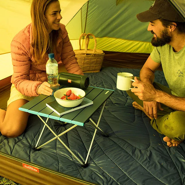 Opvouwbare outdoor backpacking- en wandeltafel van aluminiumlegering