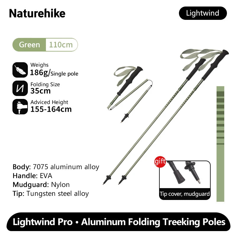 Ultralichte outdoor wandelstok voor hiking met aluminium schacht en EVA-handgreep