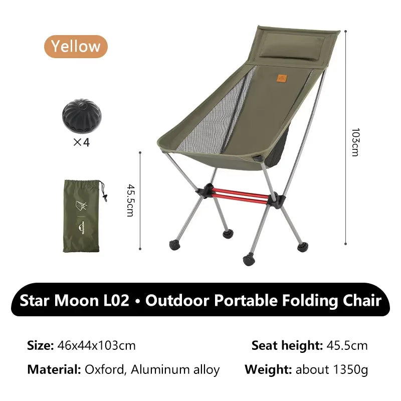 Draagbare ultralichte opvouwbare campingstoel met 7075 aluminium frame