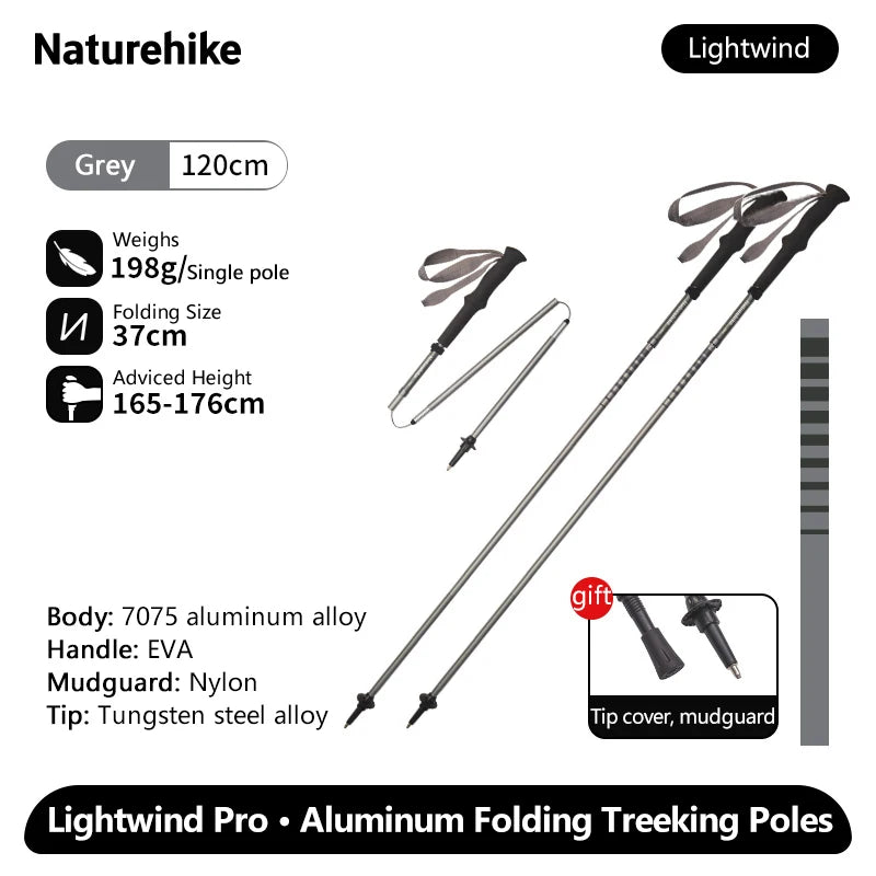 Ultralichte outdoor wandelstok voor hiking met aluminium schacht en EVA-handgreep