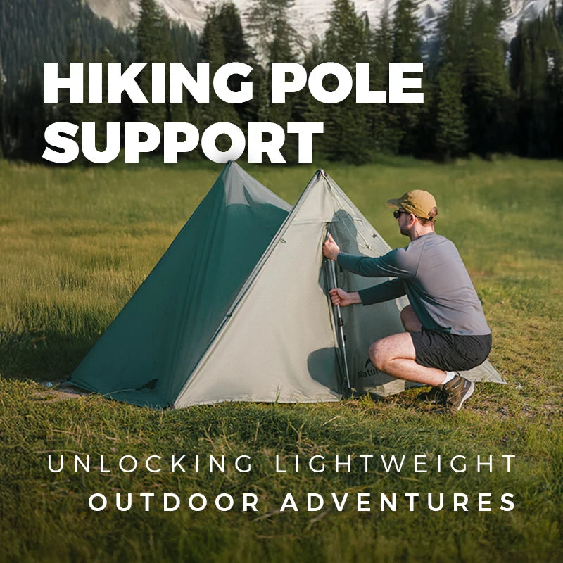 Ultralichte dubbellaagse waterdichte trekkingtent voor twee personen.