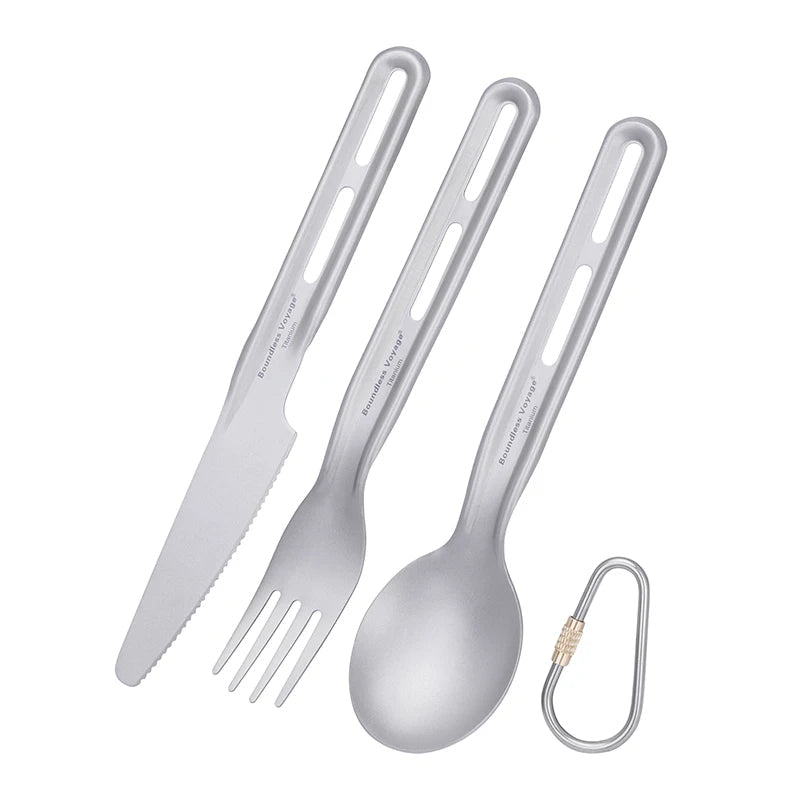 Titanium Campingbestek - 3-delig & 4-delig