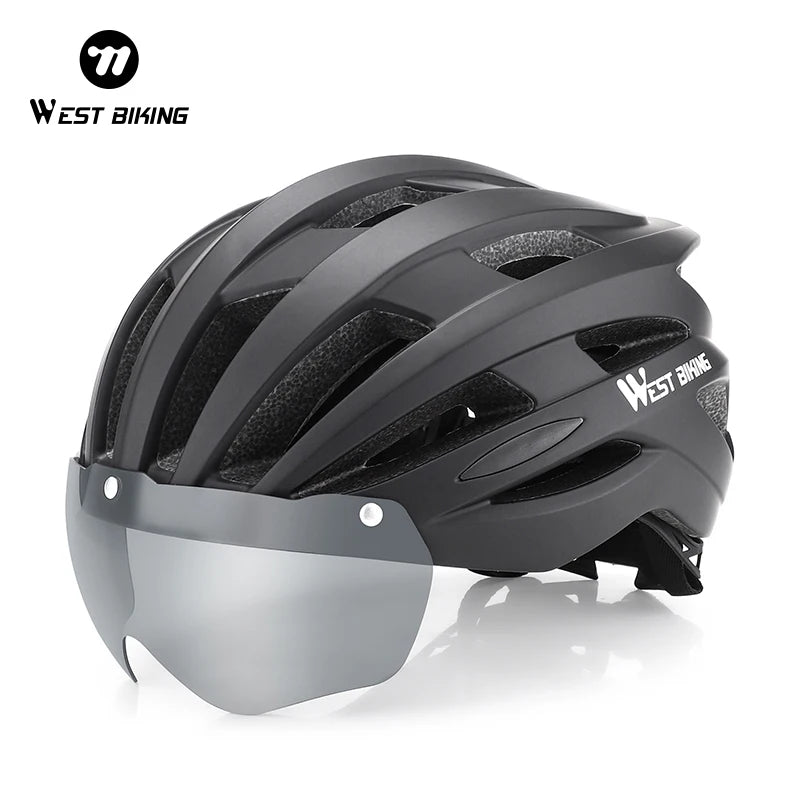 Fietshelm Met Zwart Lens