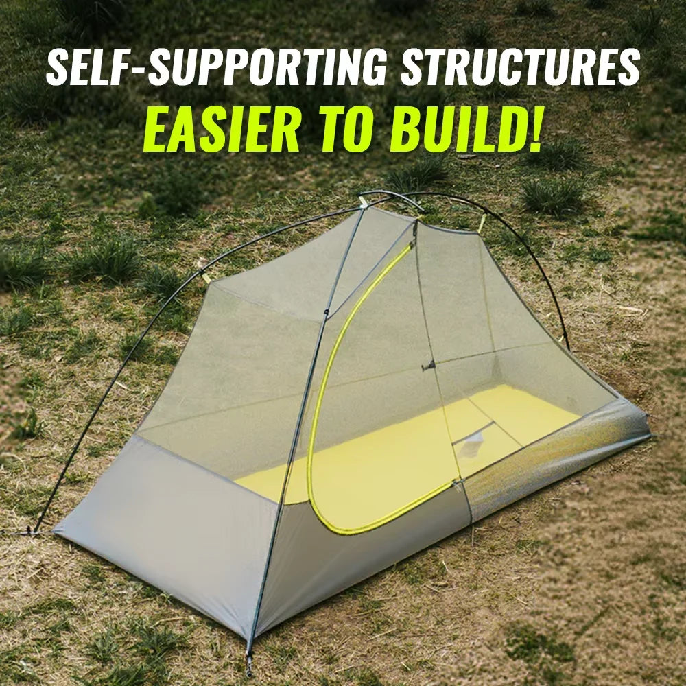 Ultralichte waterdichte 1-persoons trekking tent voor outdoor overnachtingen